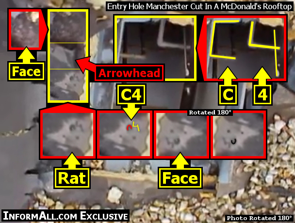 Hole Manchester Cut In A McDonald's Rooftop
